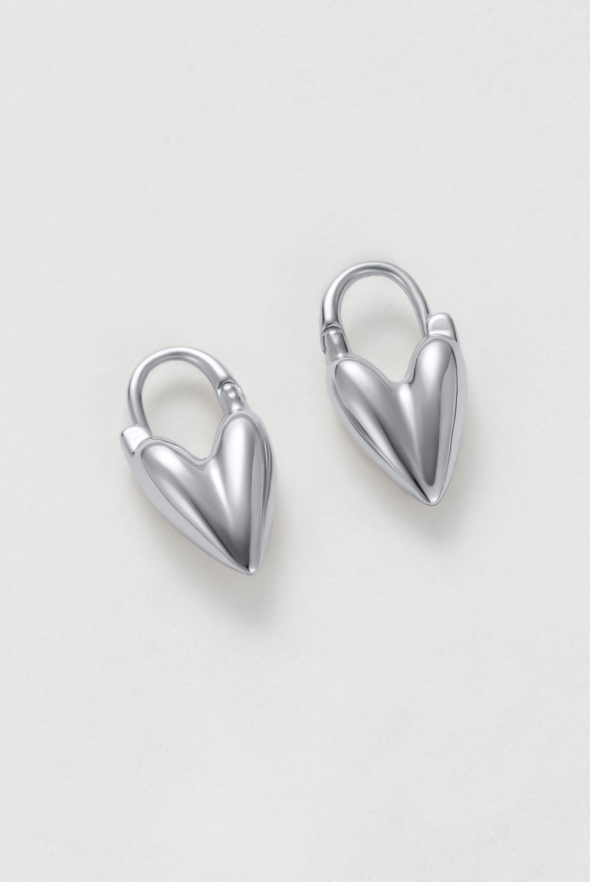 Zafino Jess Heart Hoop - Silver