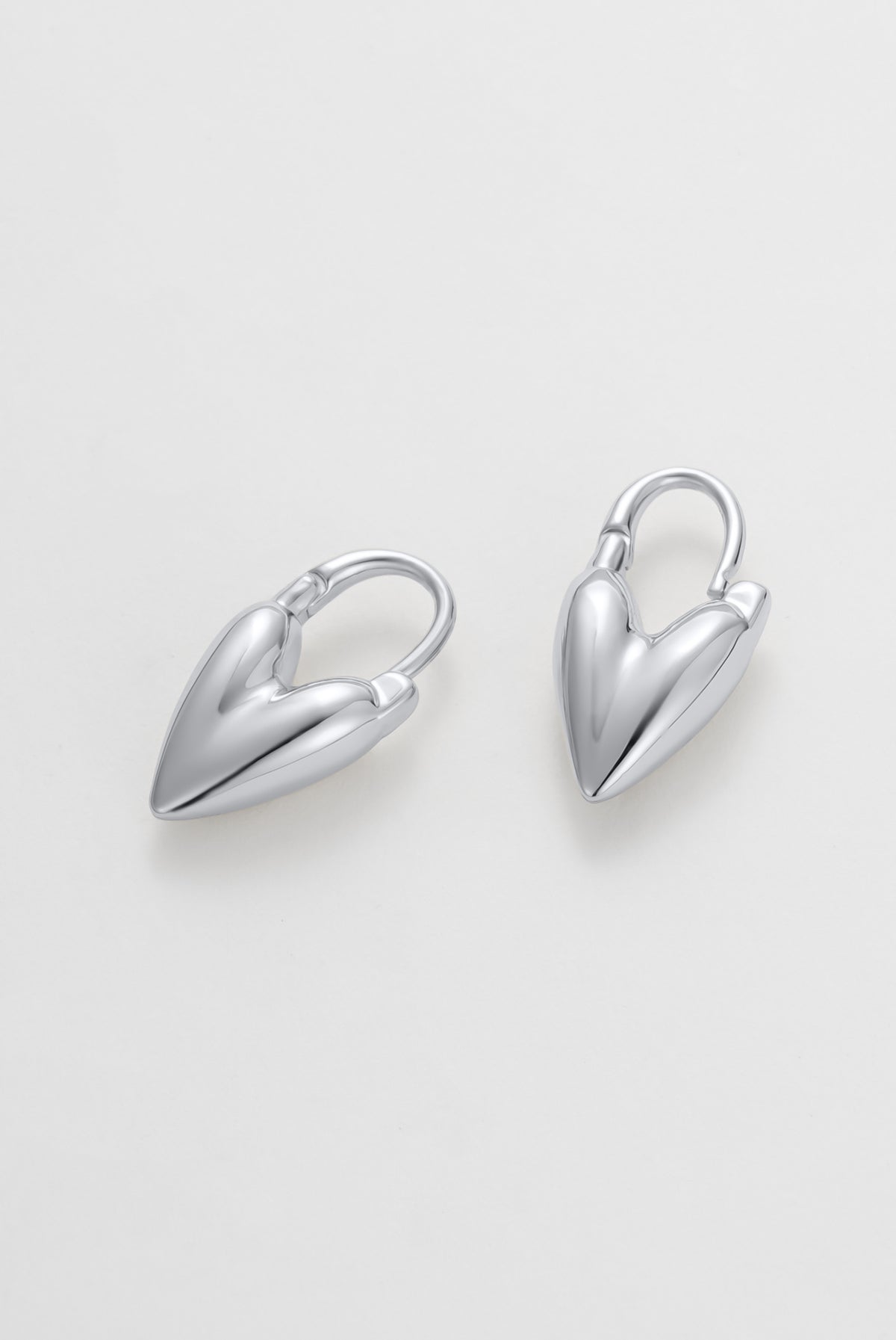 Zafino Jess Heart Hoop - Silver (view 3)