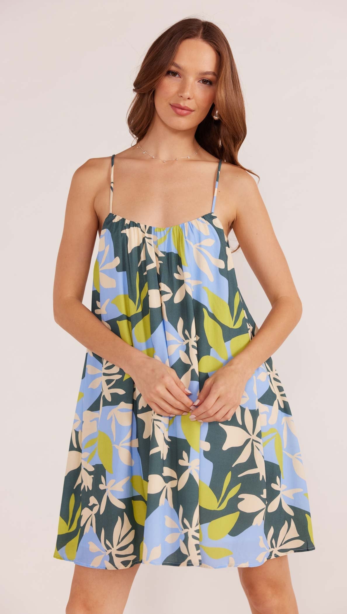 Mink Pink Artistic Garden Mini Dress - Artistic Garden