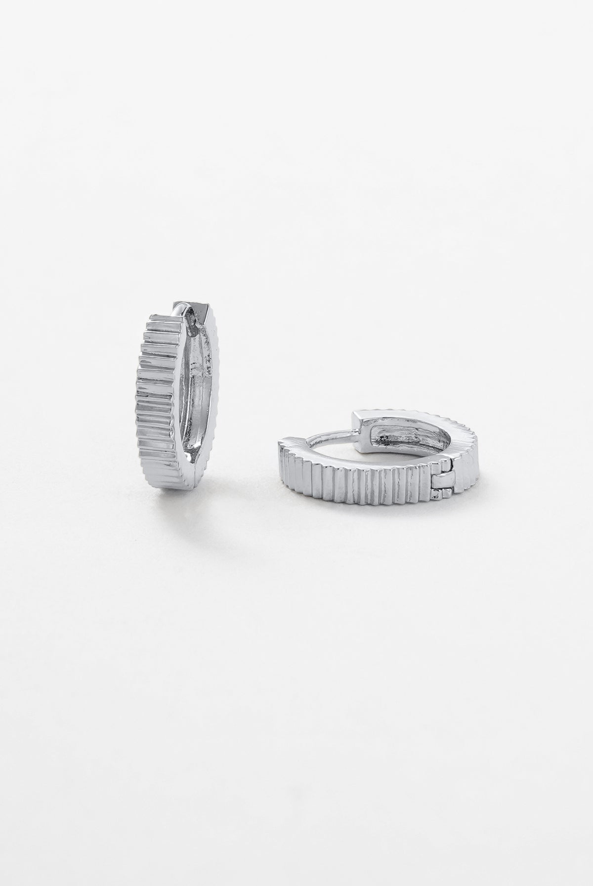 Zafino Willow Huggie - Silver (view 4)
