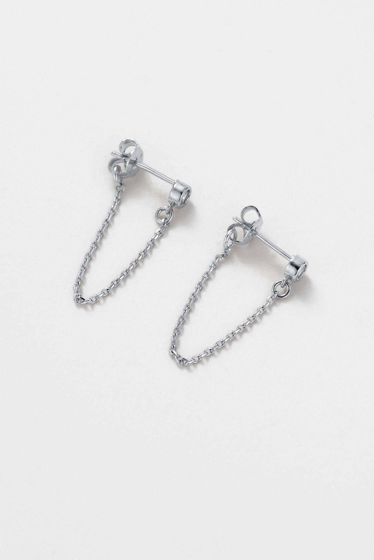 Zafino Crystal Chain Wrap Earring - Silver