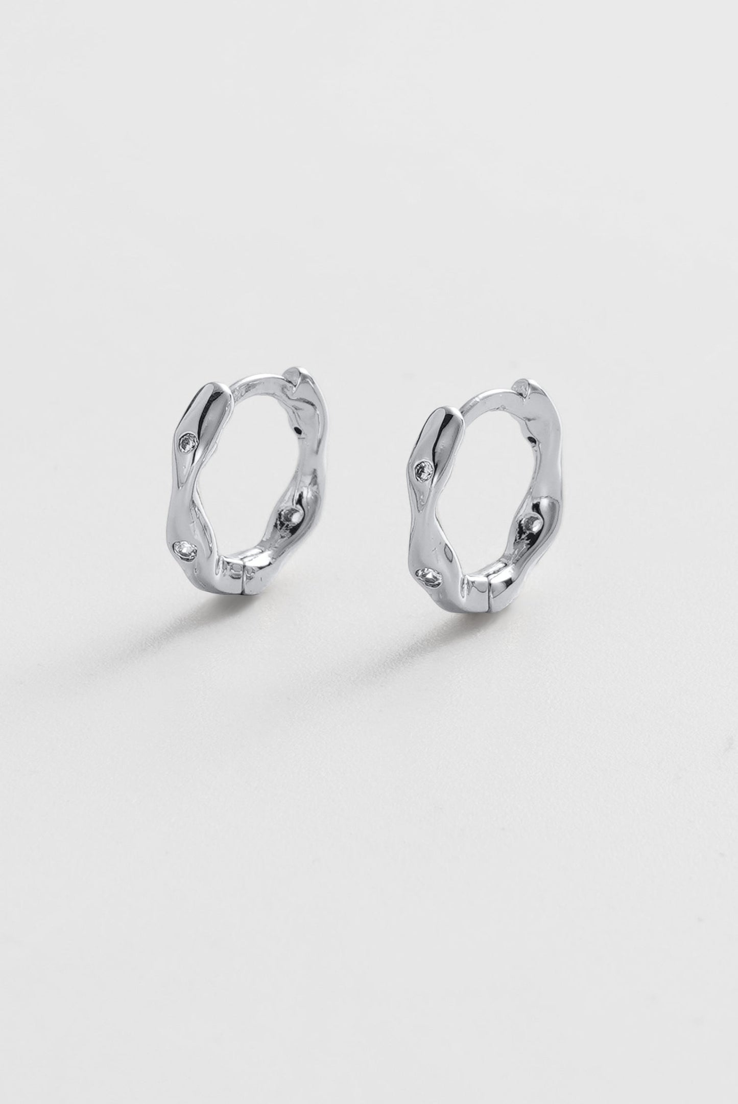 June Huggie - Silver - Catani Clothing