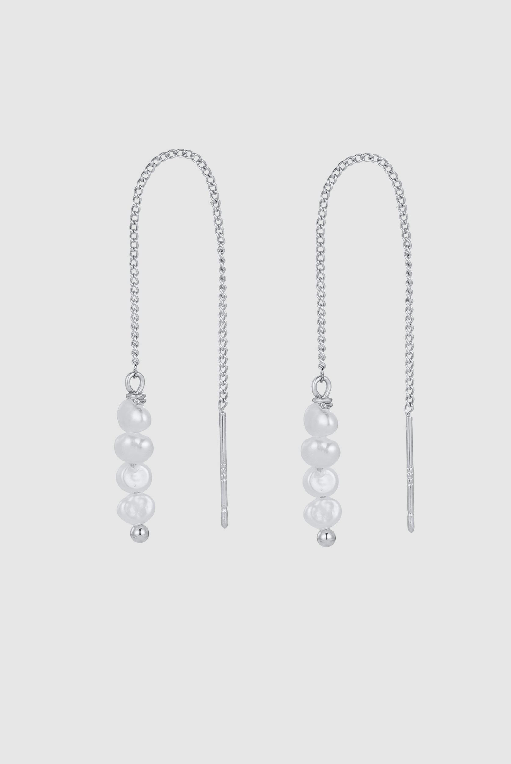 Zafino Scarlette Thread Earring Silver