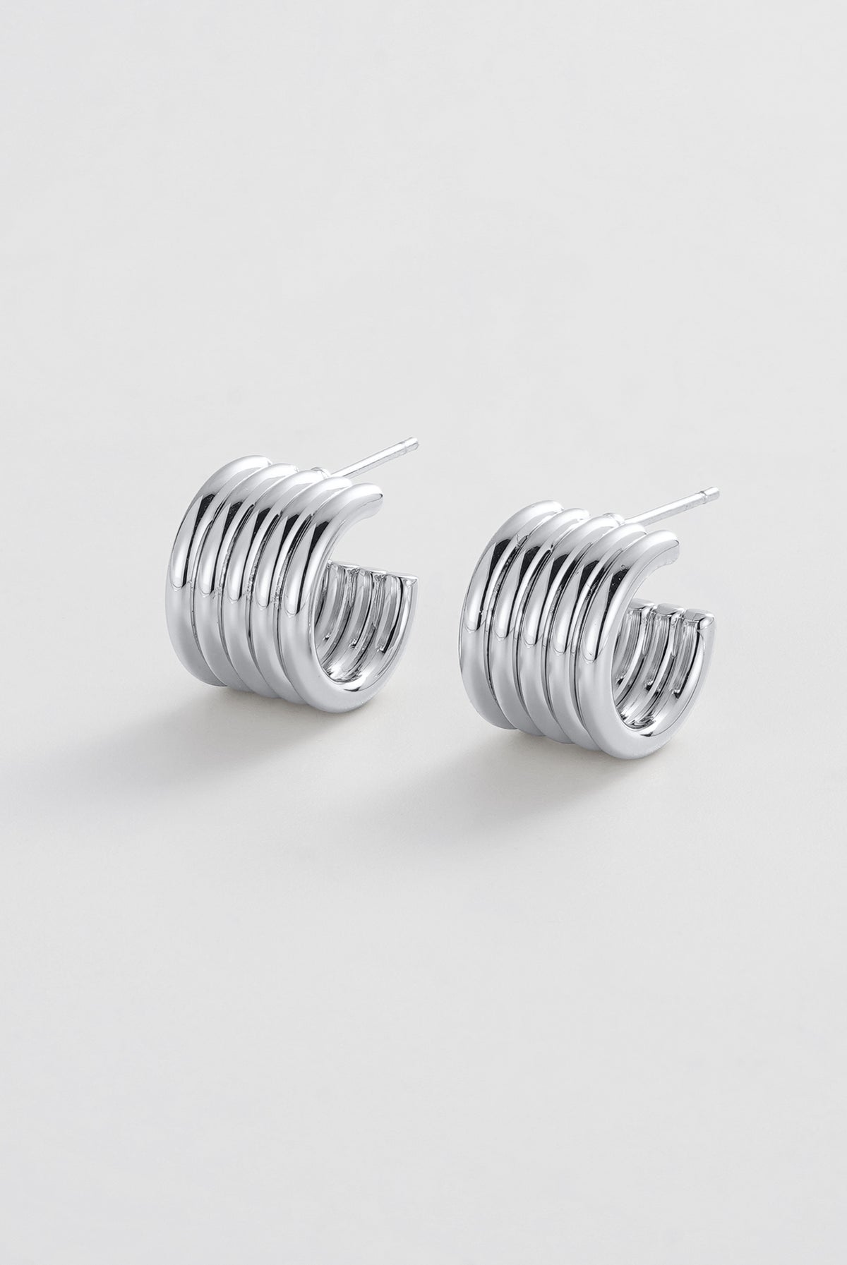 Zafino Jade Hoop - Silver