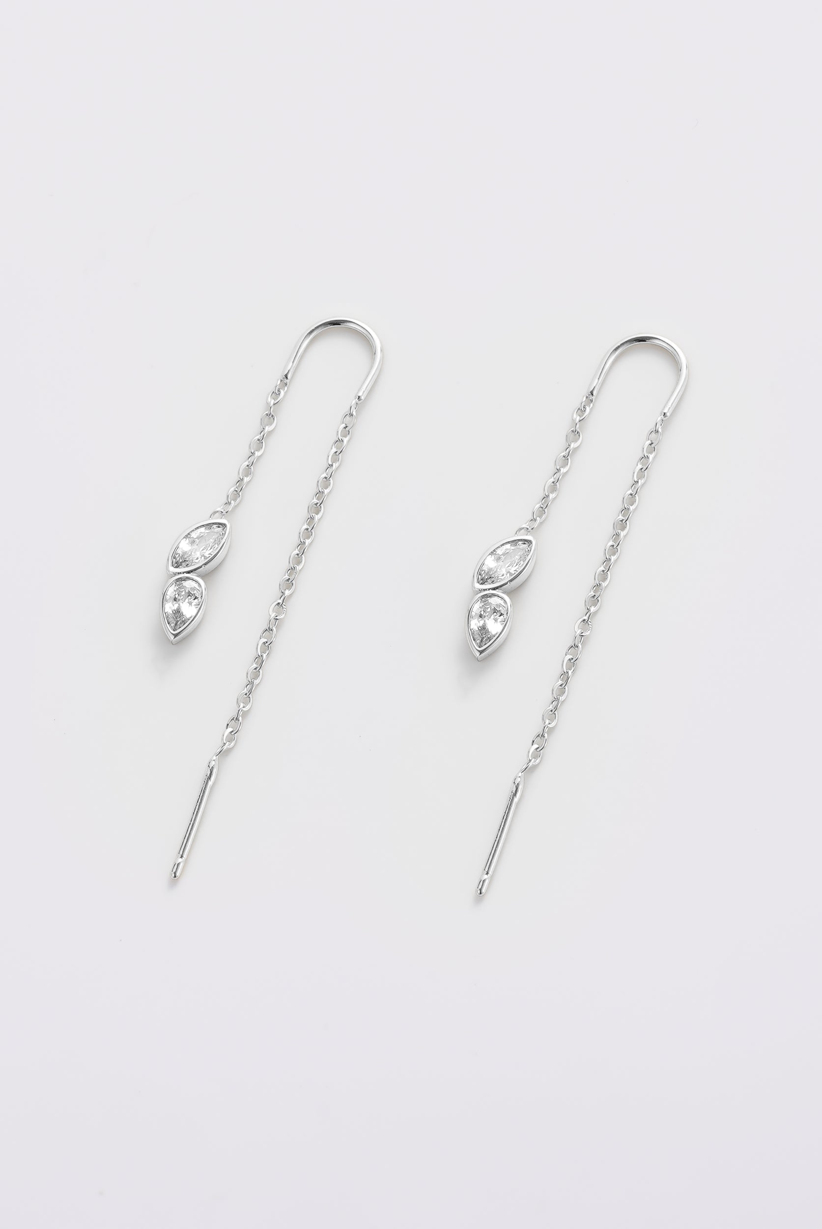 Ingrid Thread Earring - Silver