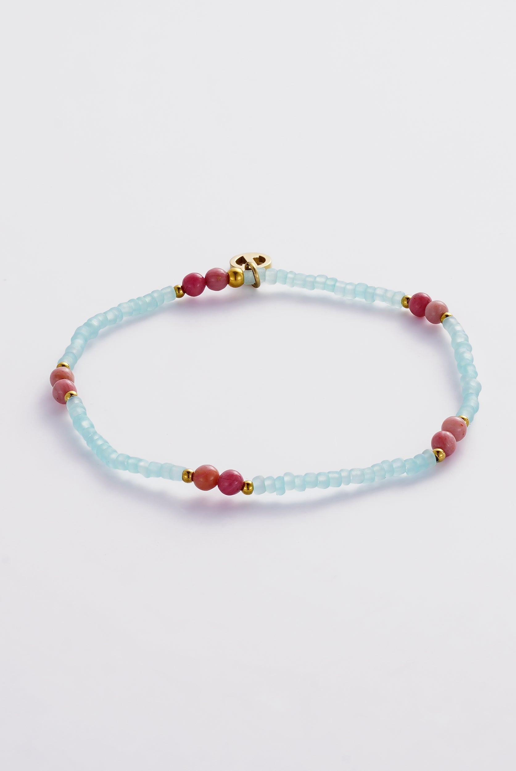 Zafino Robyn Bracelet in Teal and Blush - detail