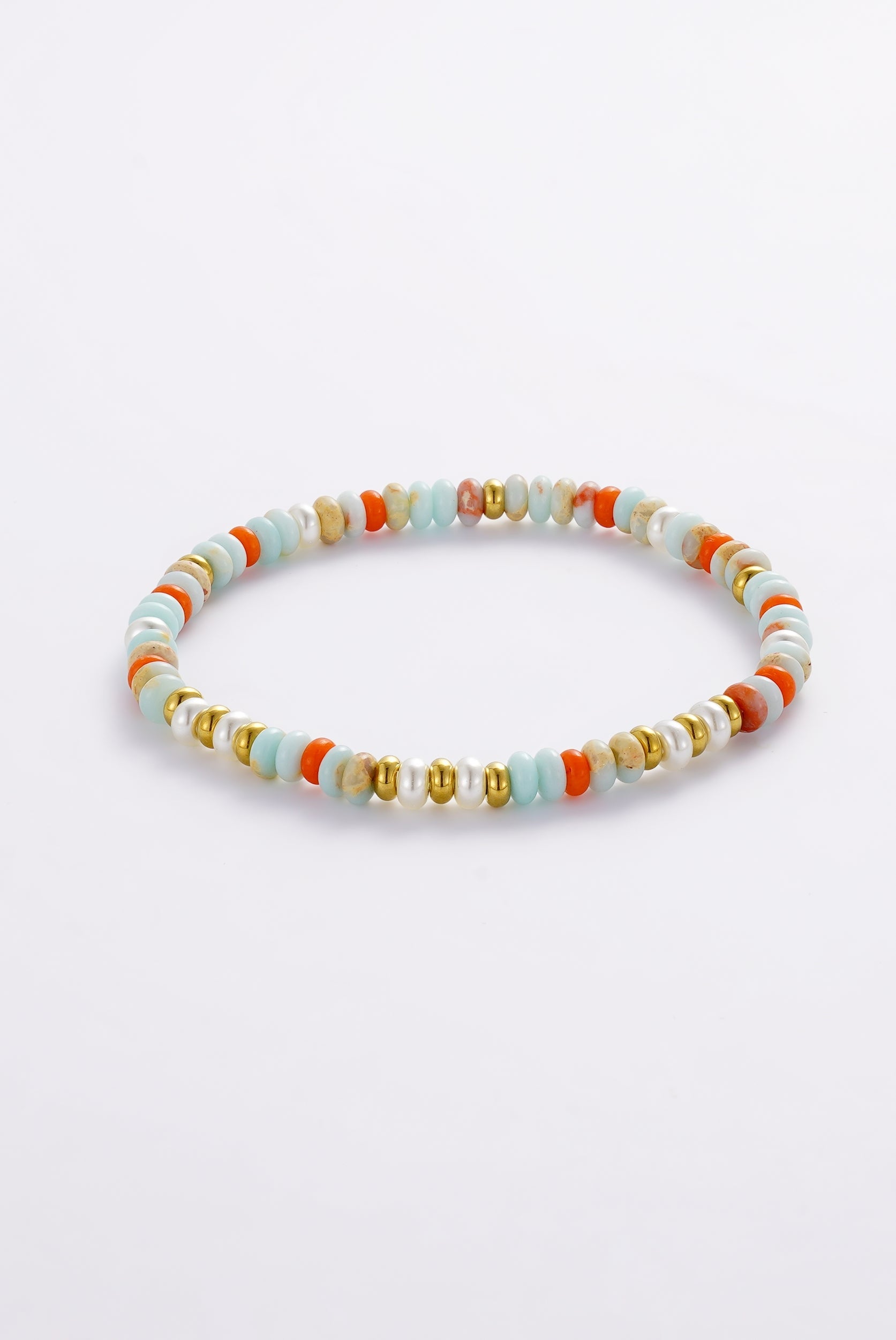 Zafino Bea Bracelet in Teal and Orange - detail
