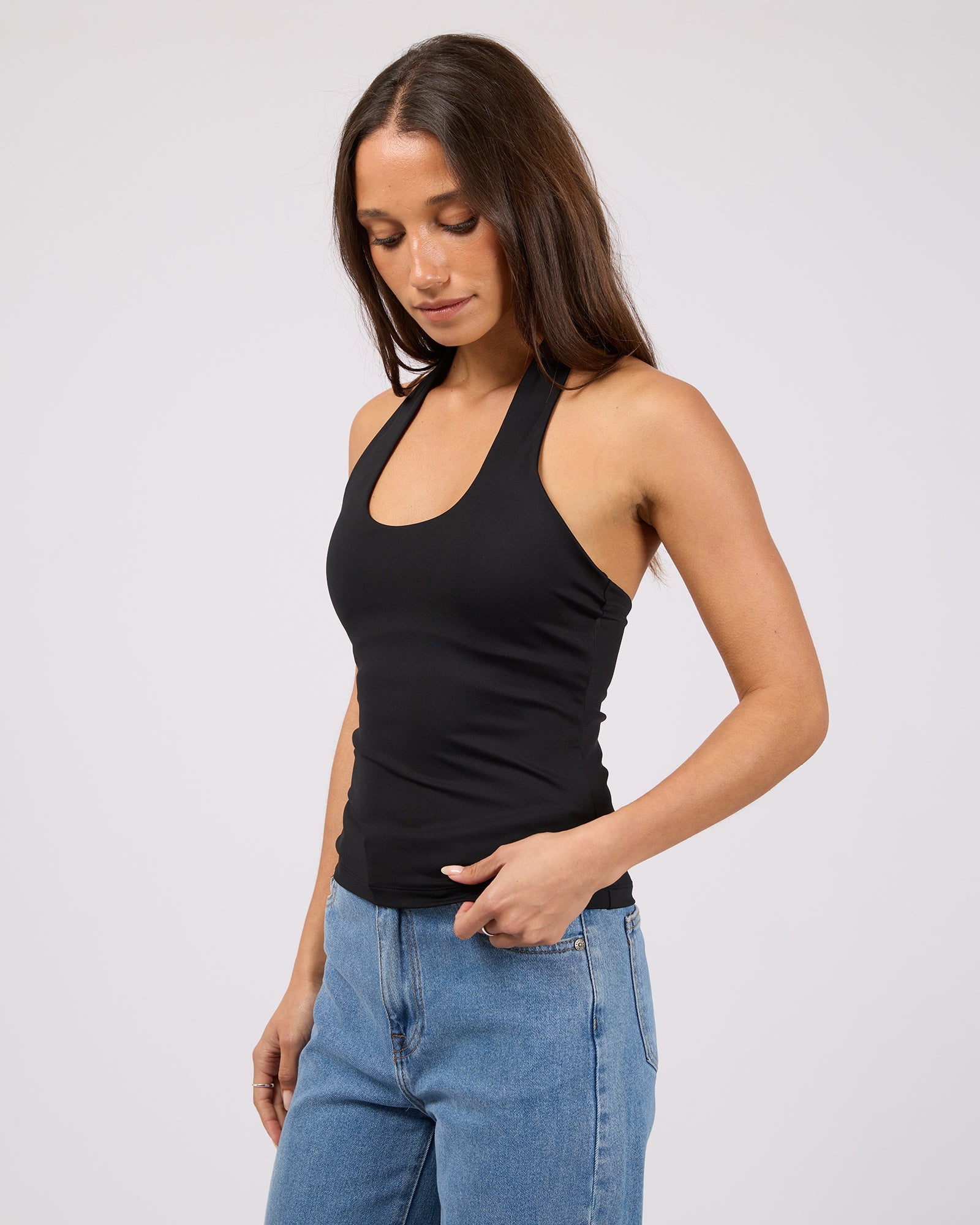 Jorge Halter Tank in Black - detail