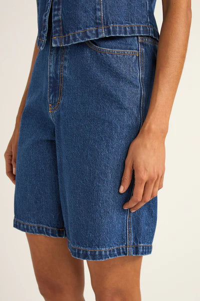 Rhythm Gia Denim Jorts - Indigo (view 2)