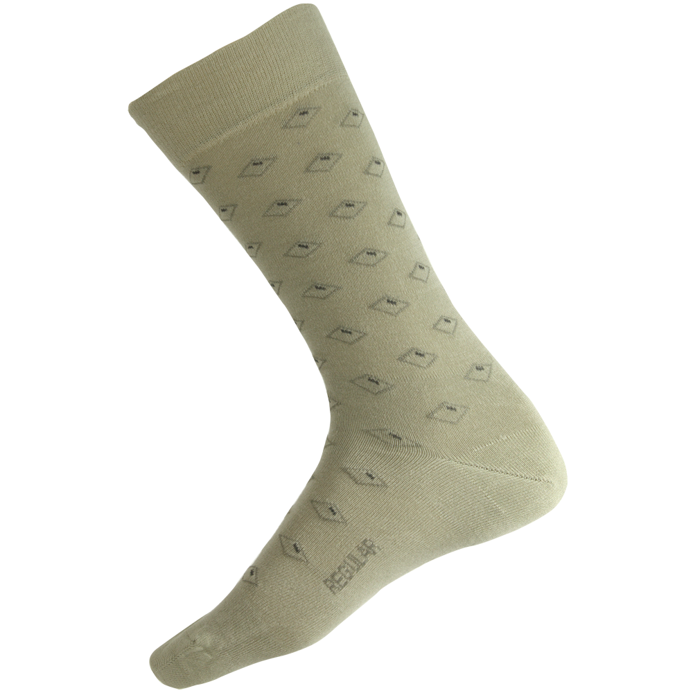 Humphrey Mens Fine Merino Wool Patterned Health Sock - Diamond Eye