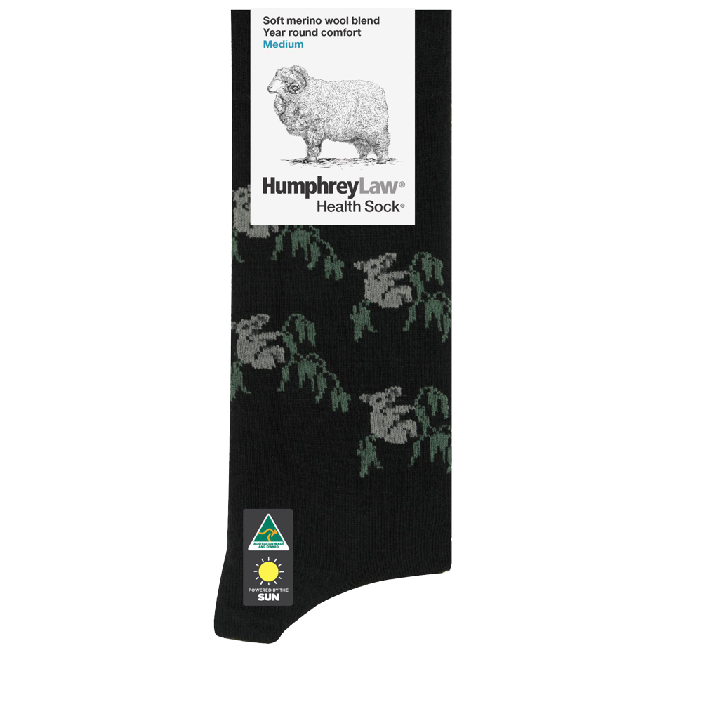 Fine Merino Wool Patterned Health Sock - Tourist