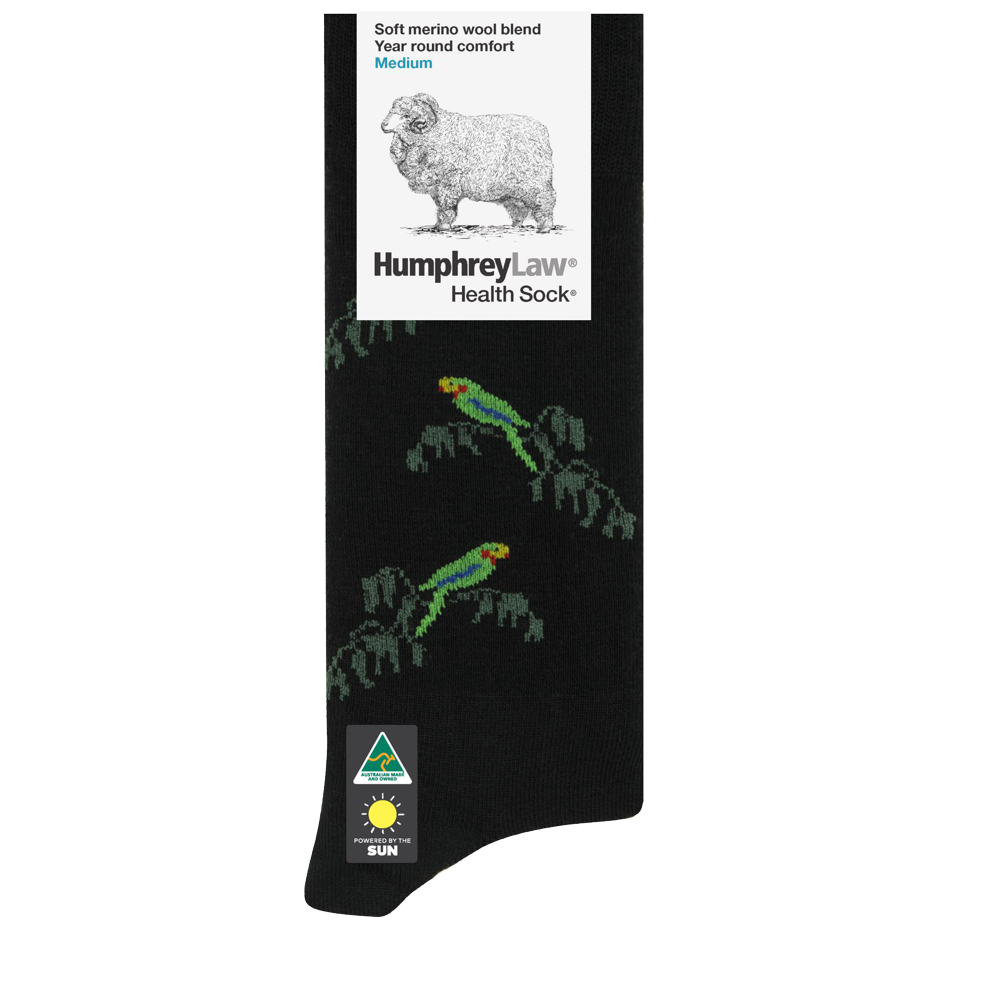 Fine Merino Wool Patterned Health Sock - Tourist
