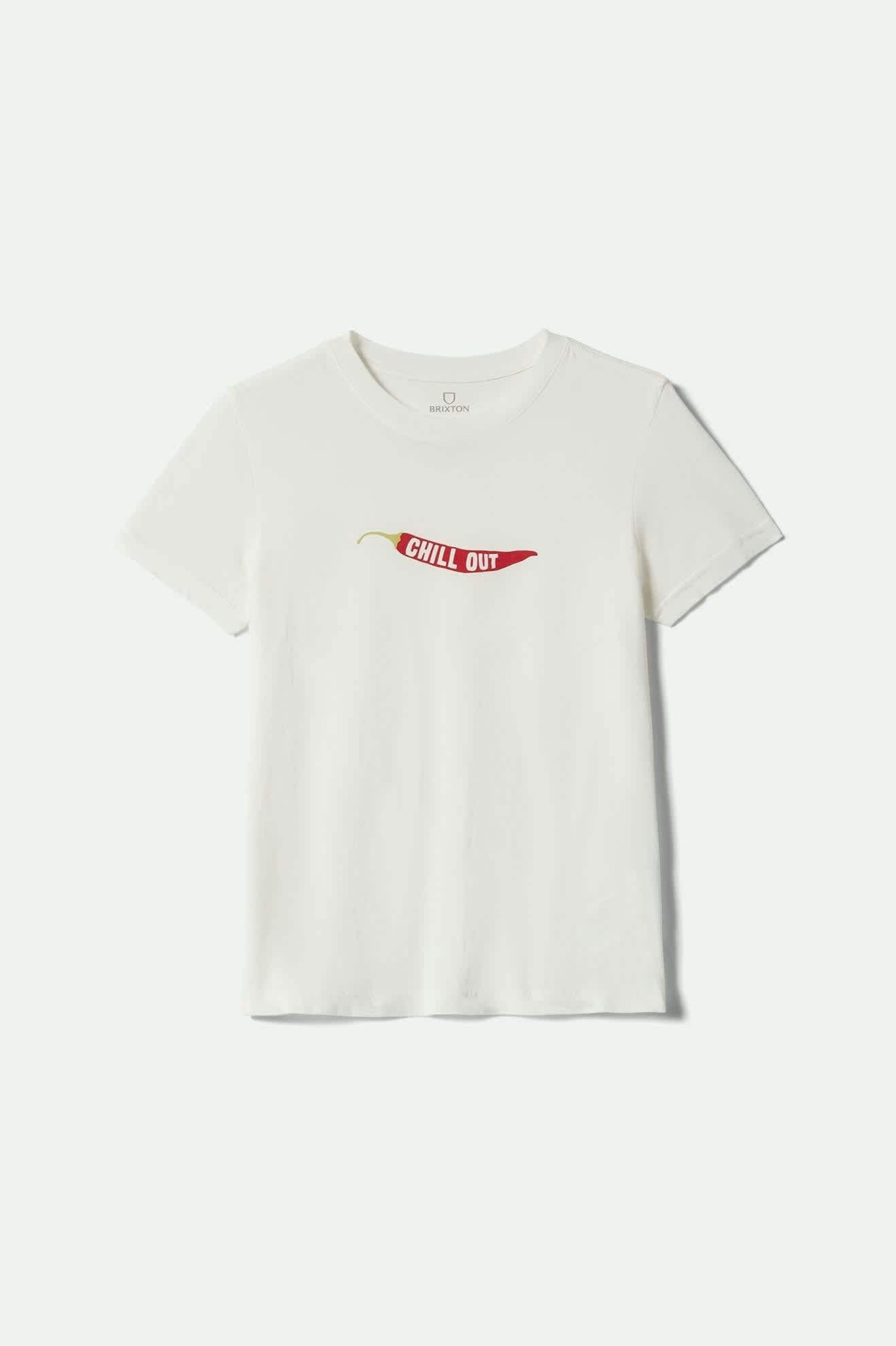 Brixton Chill Out Fitted Crew Tee - Off White (view 2)