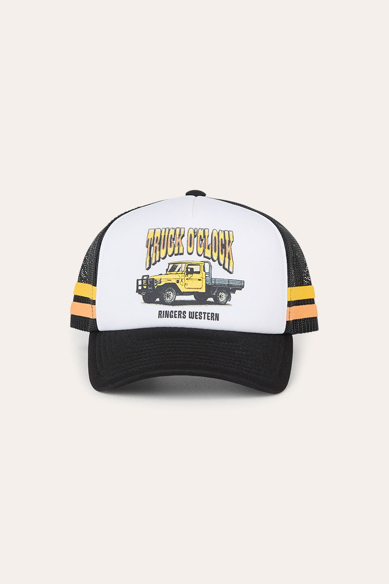 Ringers Western Truck O'Clock Kids Trucker Cap White Black front
