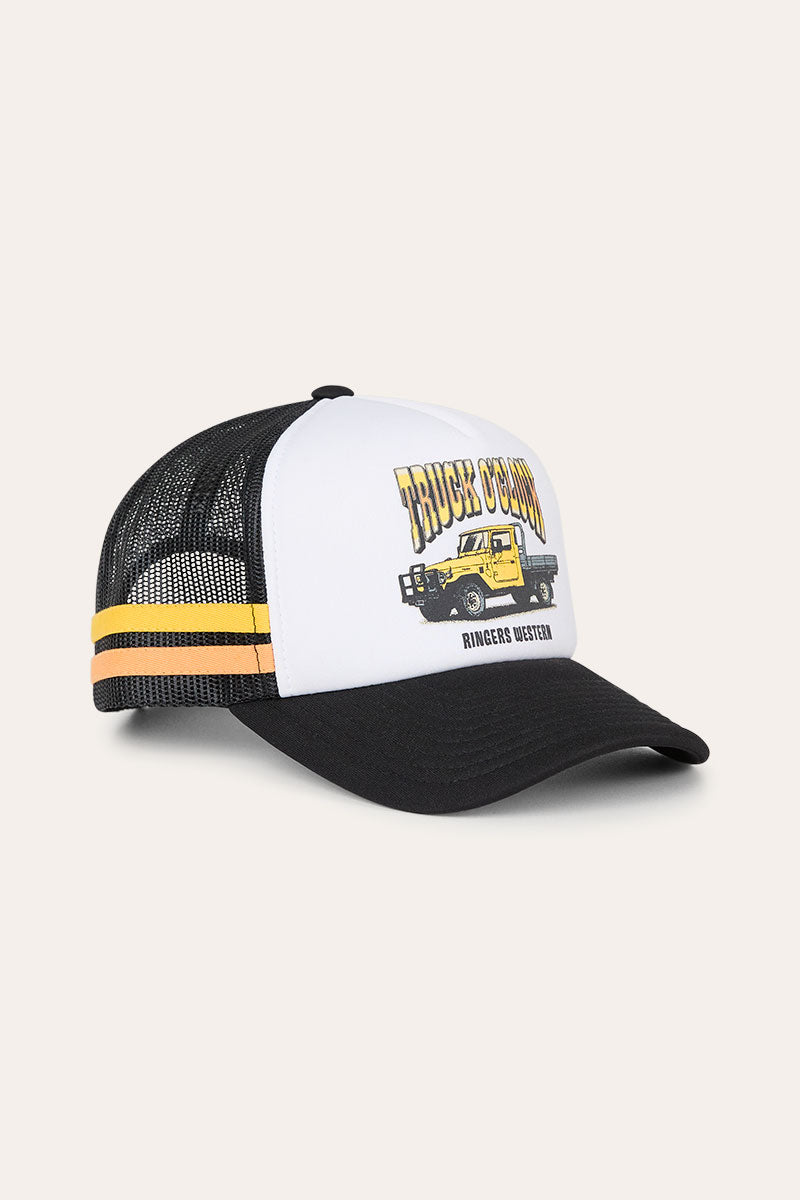 Ringers Western Truck O'Clock Kids Trucker Cap White Black detail