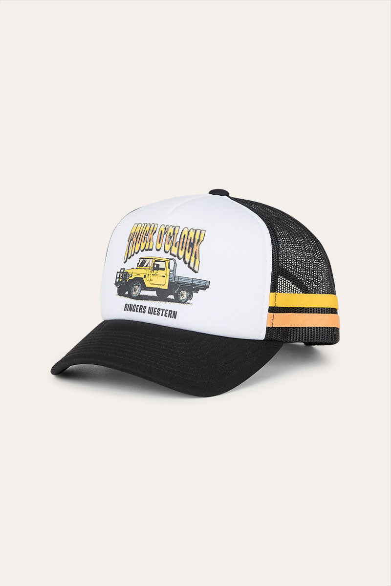 Ringers Western Truck O'Clock Kids Foam Trucker Cap White Black