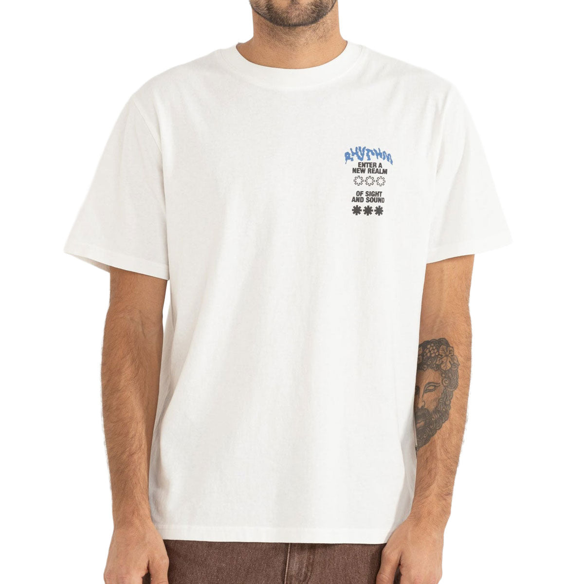 Rhythm New Realm Vintage Short Sleeve T-Shirt - Vintage White (view 2)