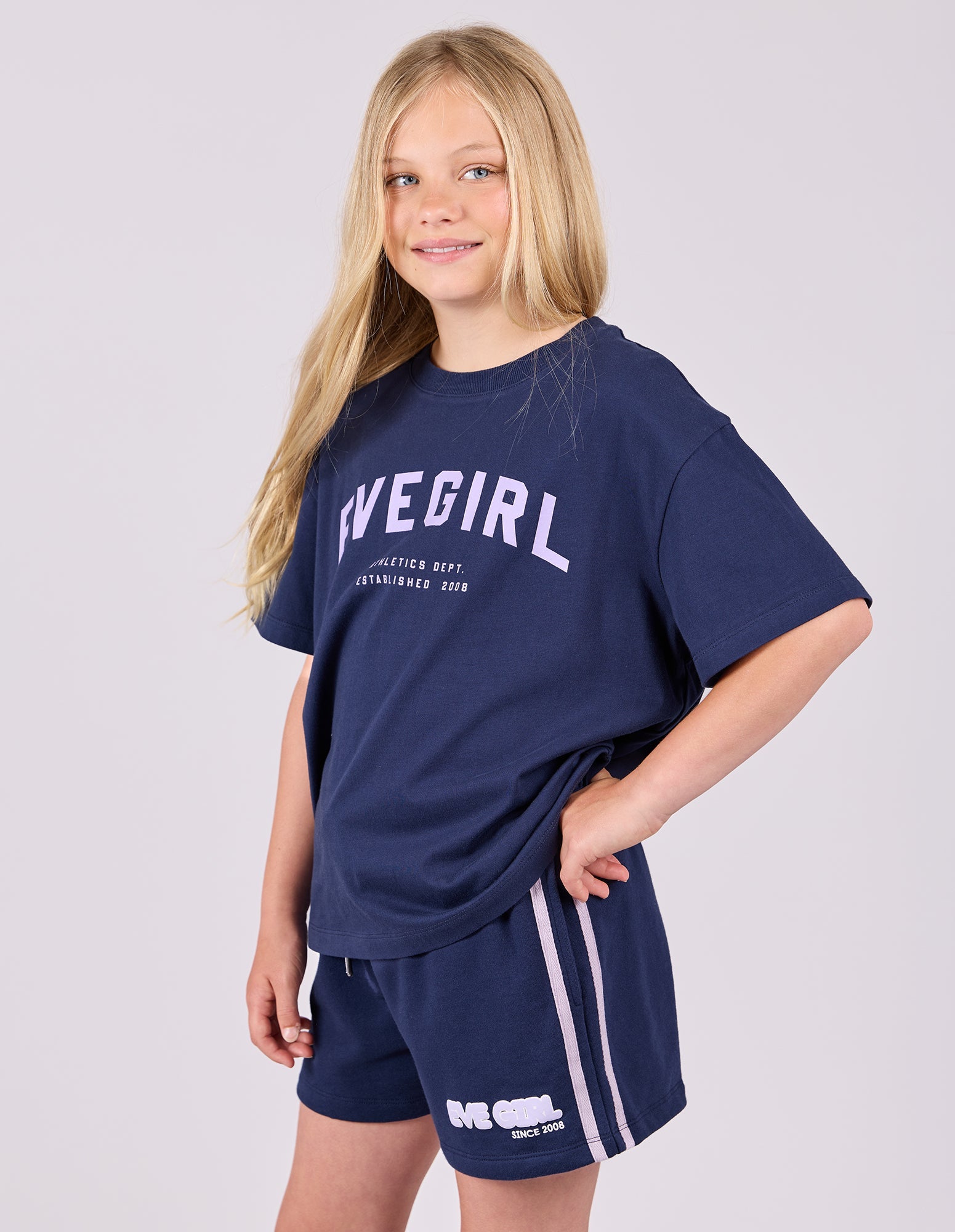 Motion Tee - Navy / Lilac
