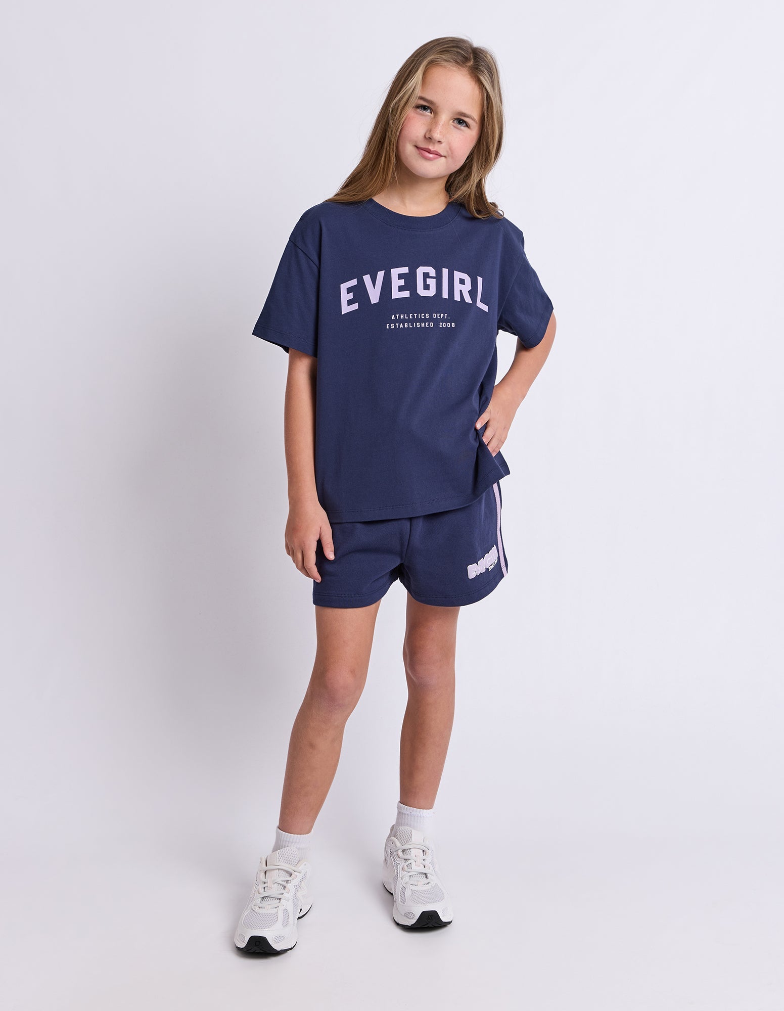Motion Tee - Navy / Lilac