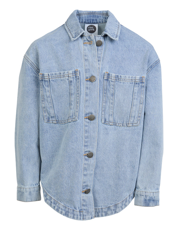 Eve Girl Rosie Shacket - Blue - Teen