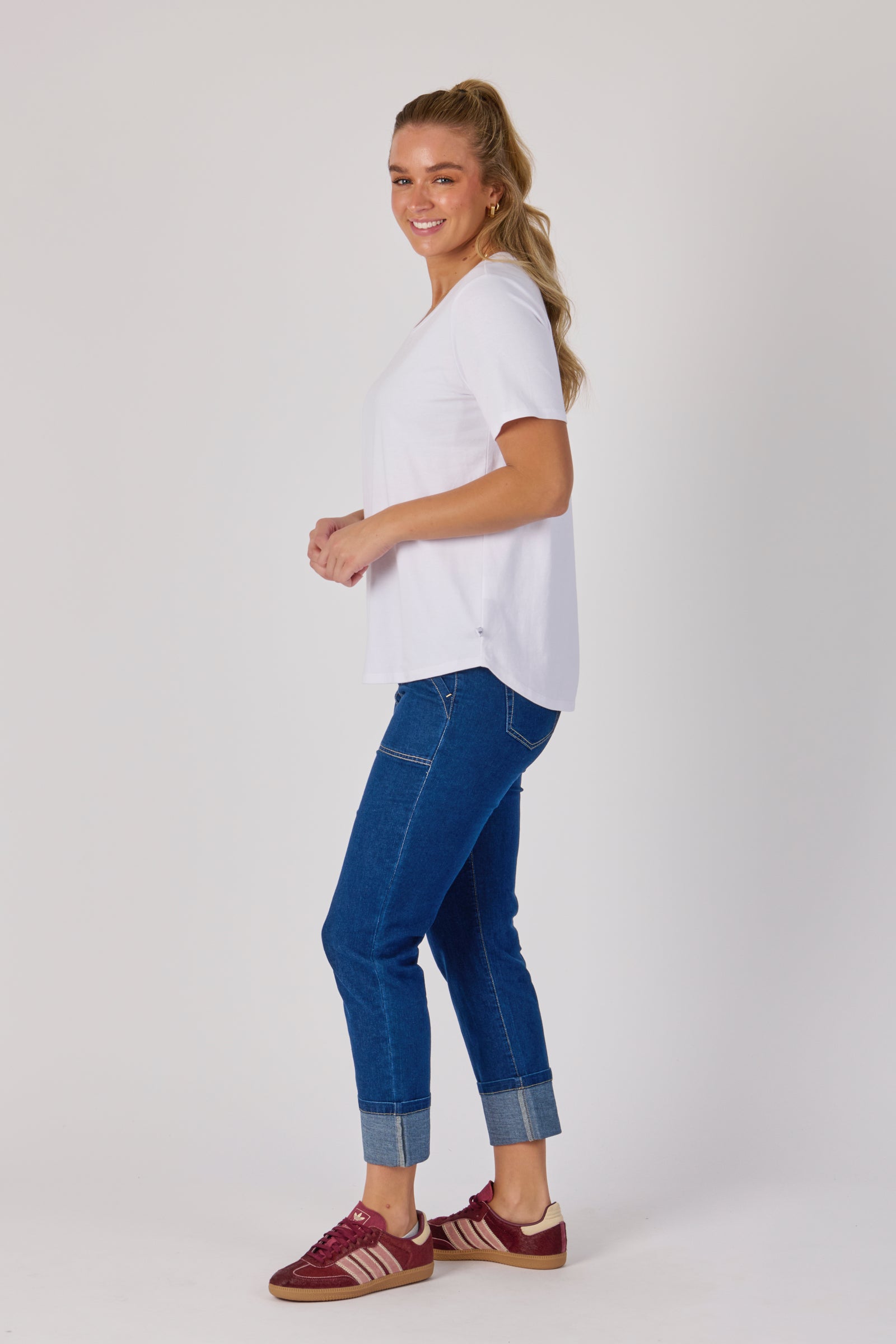 One Ten Willow Crew Tee - White (view 4)