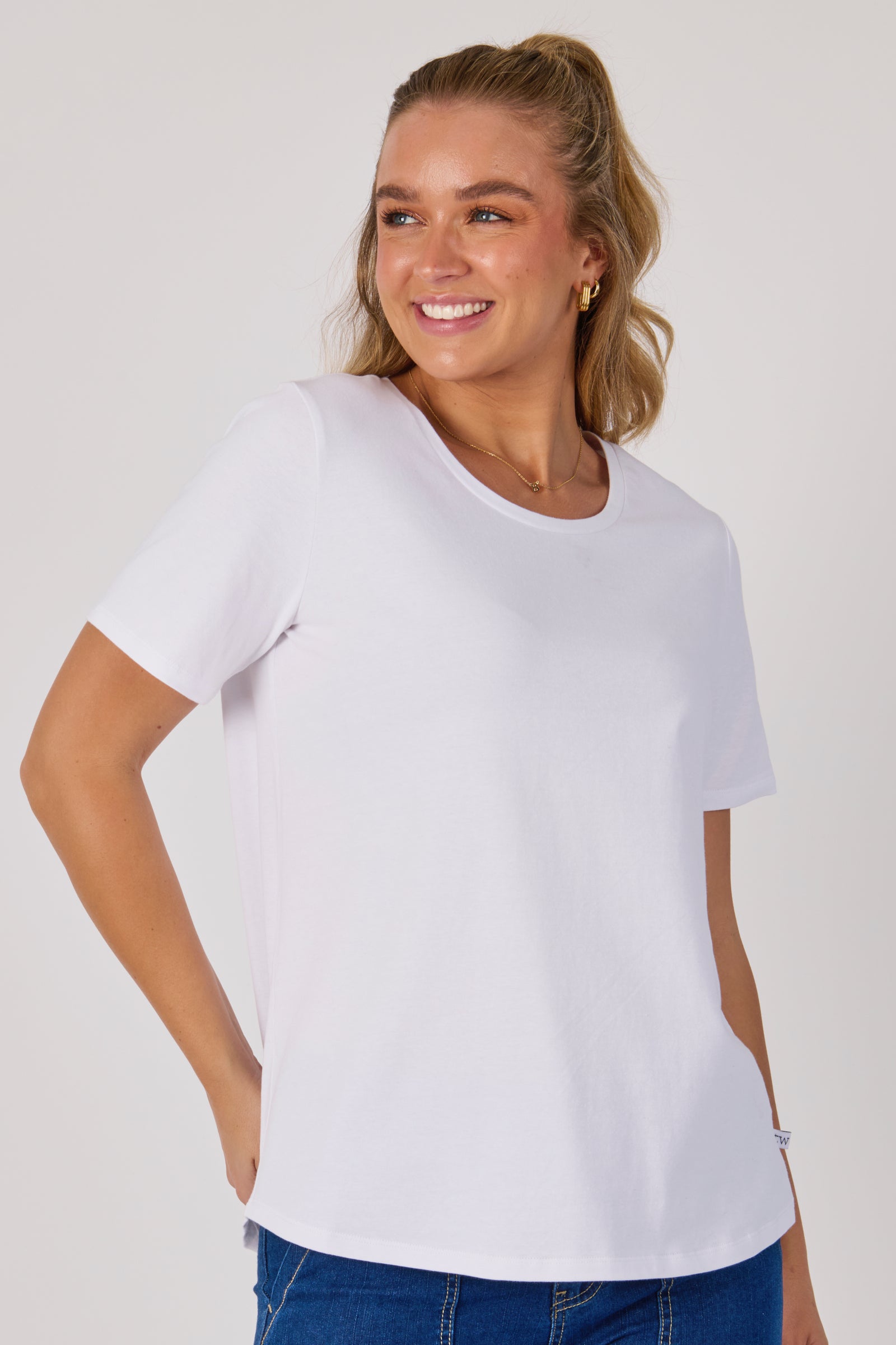 One Ten Willow Crew Tee - White