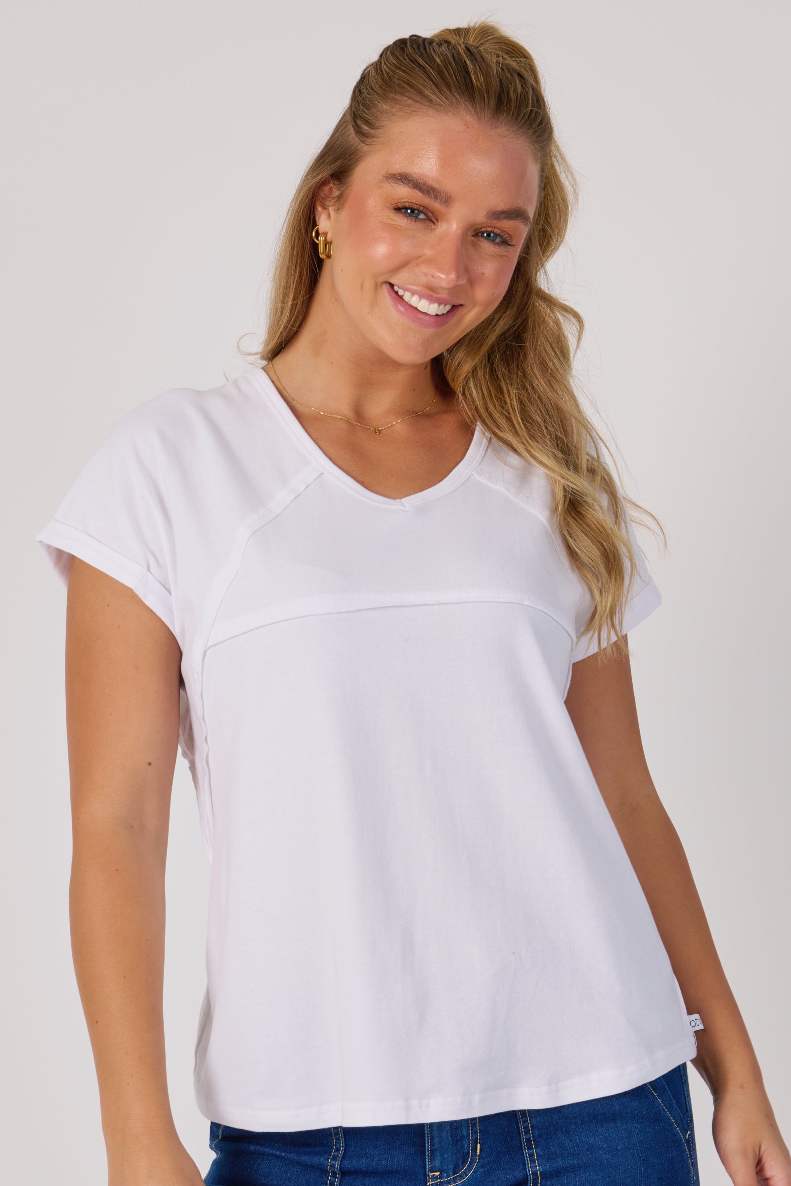 One Ten Willow Slouch Tee - White