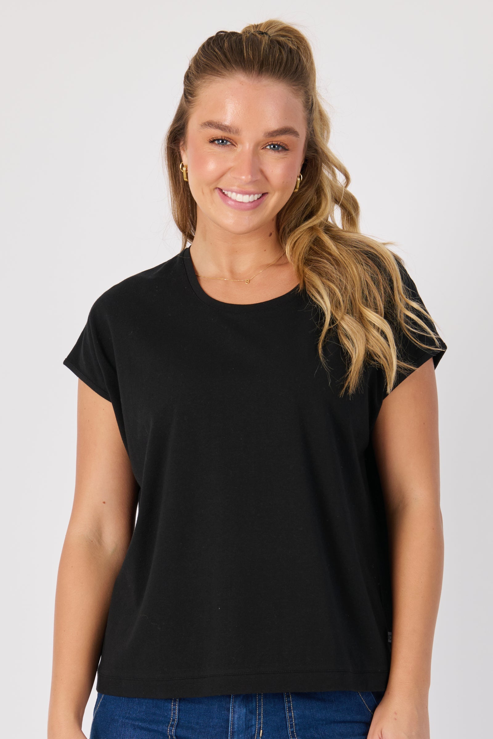 One Ten Willow Shell Tee - Black