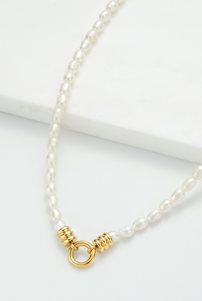 Leah Necklace - Pearl / Gold