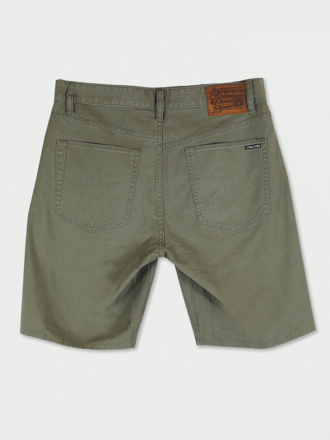 Volcom Modown Canvas 5 Pocket Shorts - Army Green Combo (view 2)