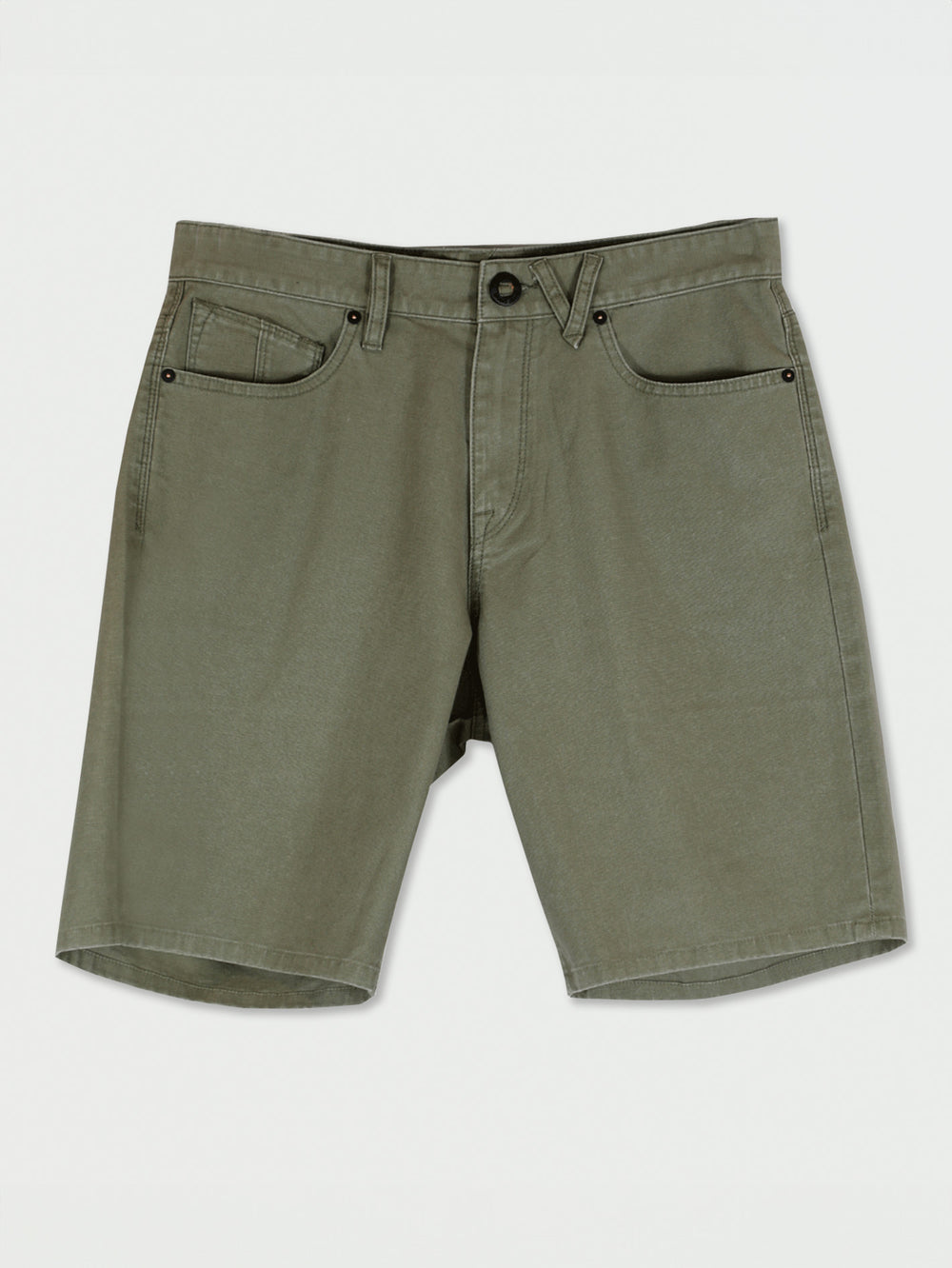 Volcom Modown Canvas 5 Pocket Shorts - Army Green Combo