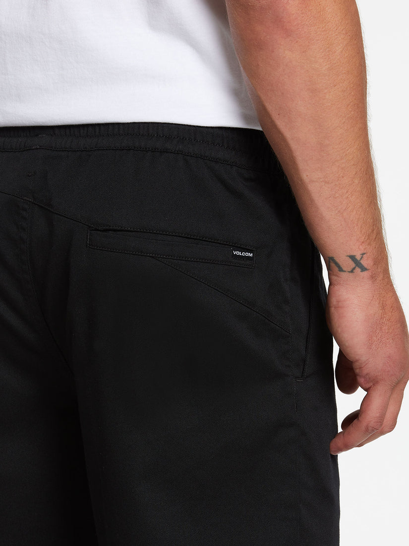 Volcom Frickin Elastic Waist Short - Black (view 4)