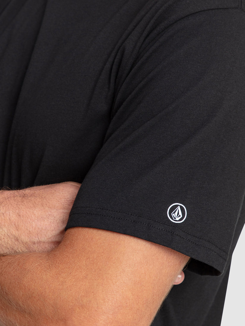 Volcom Aus Solid Short Sleeve T-Shirt - Black (view 2)