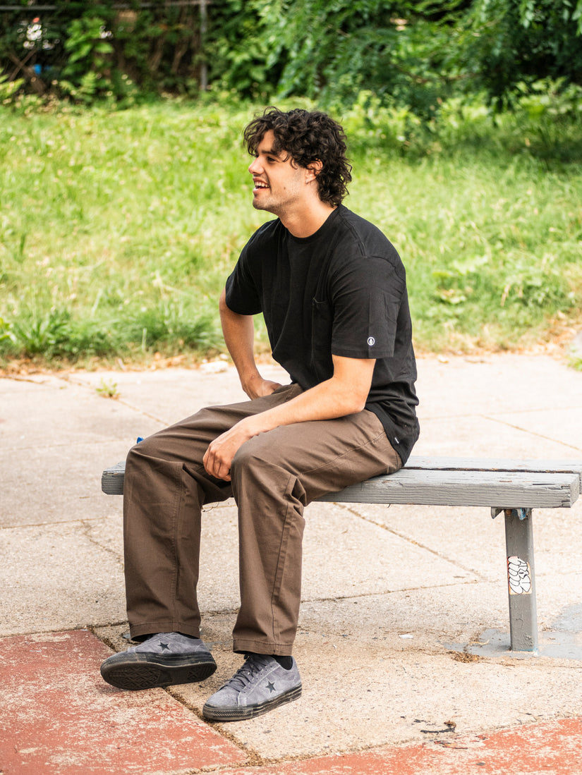 Volcom Aus Solid Short Sleeve T-Shirt - Black (view 3)