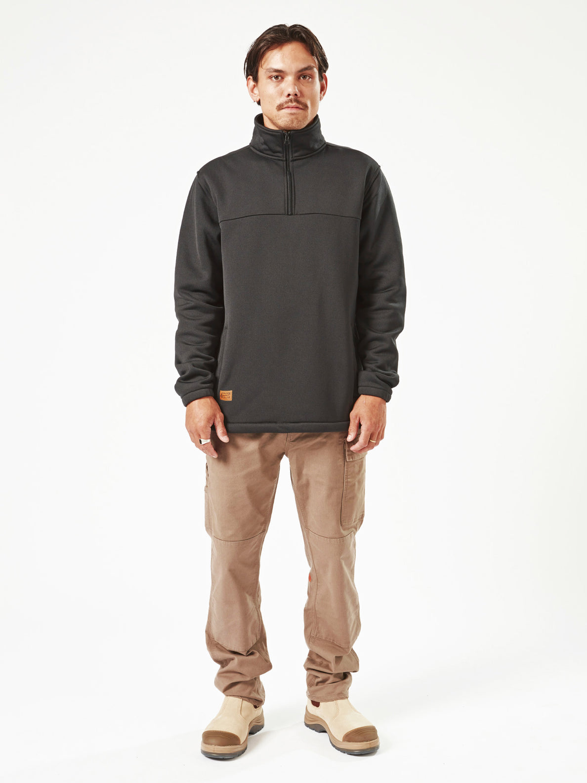 Workwear 1/4 Zip Fleece - Black