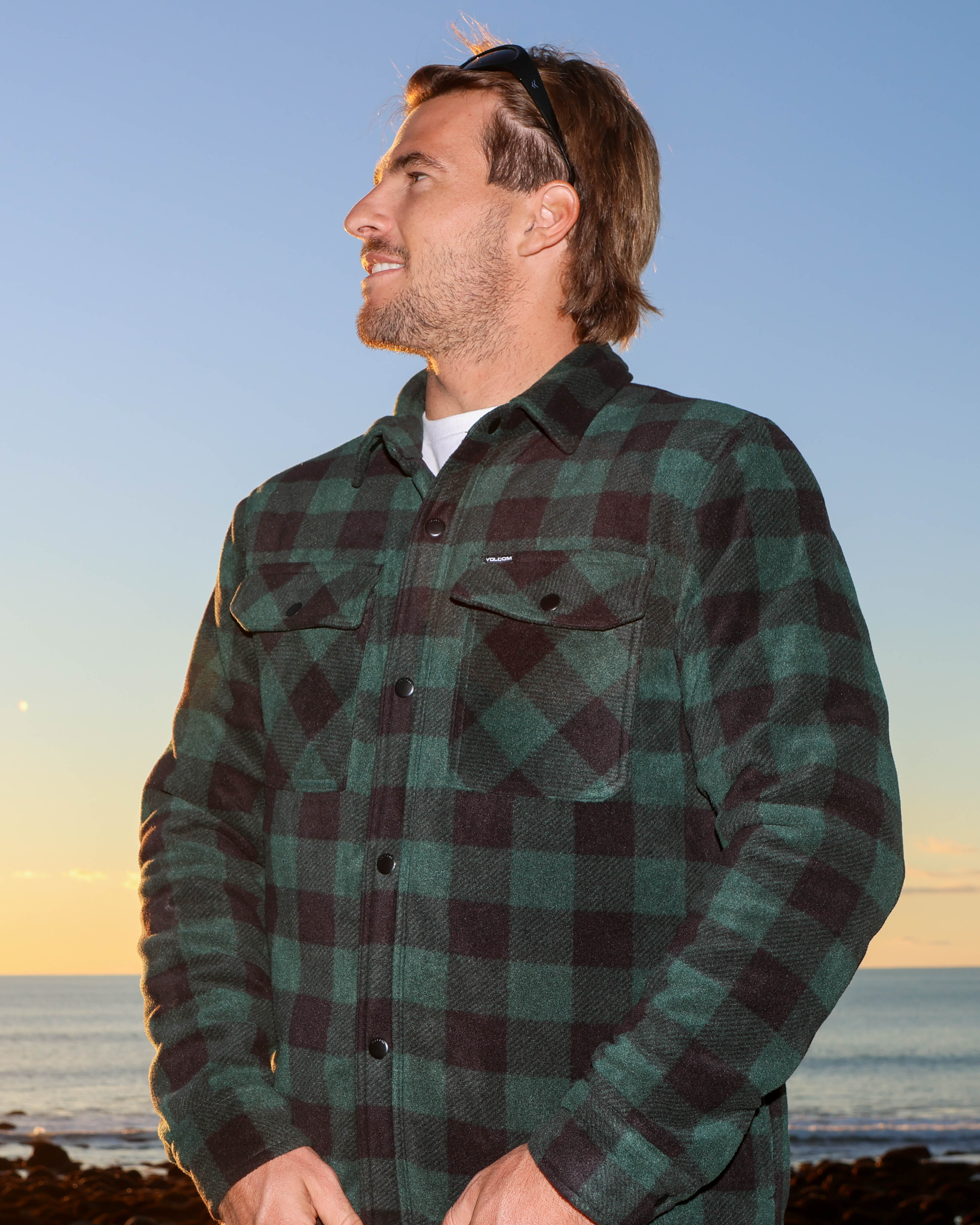 Volcom Bowered Shacket Scarab detail