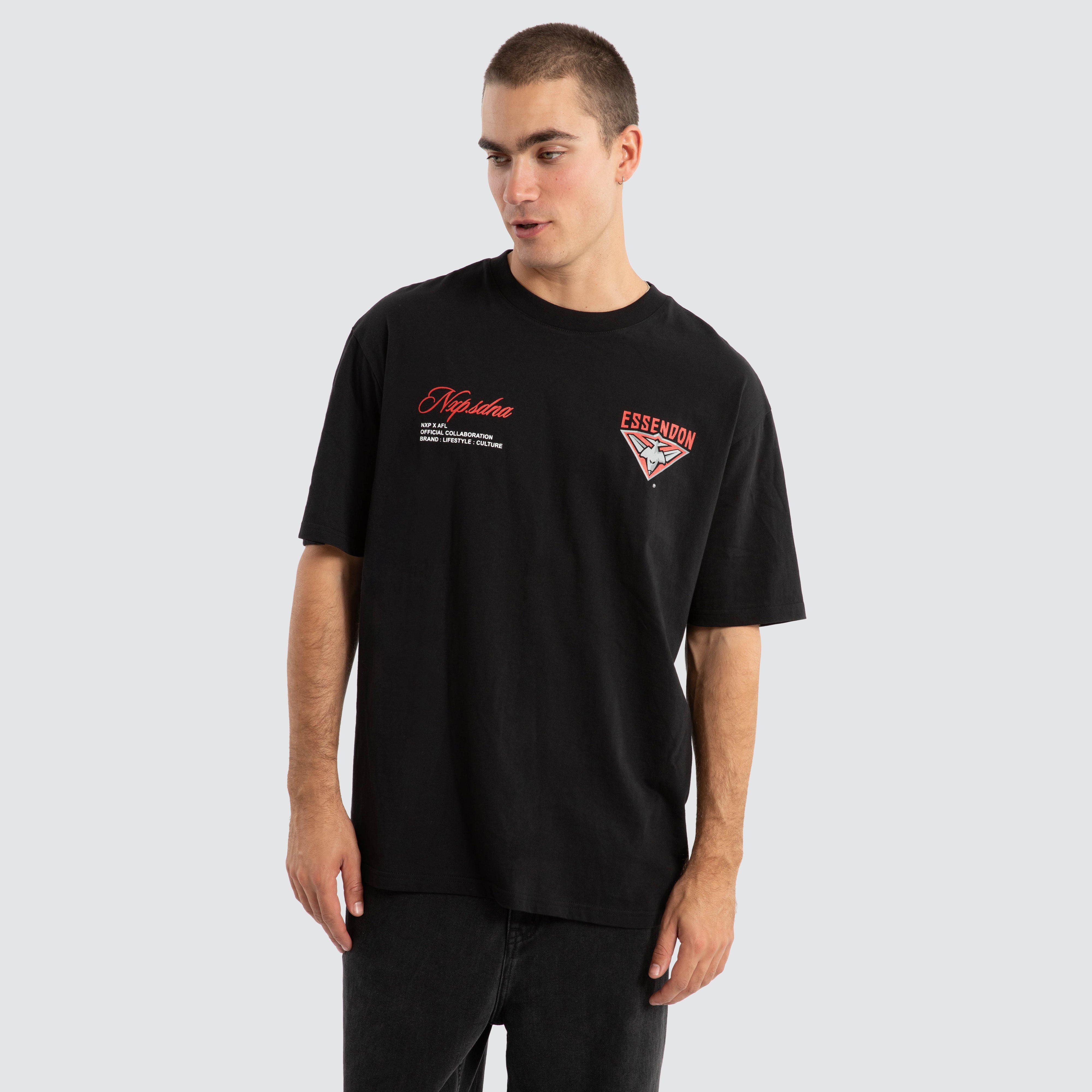 NXP Essendon Season Tee Jet Black – Catani Clothing