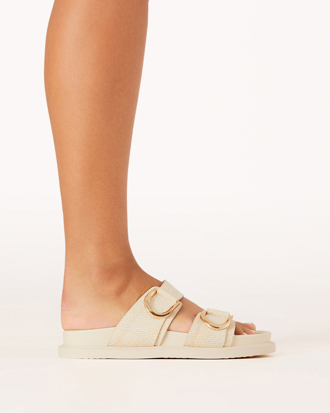 Areli Sandal - Cream Raffia