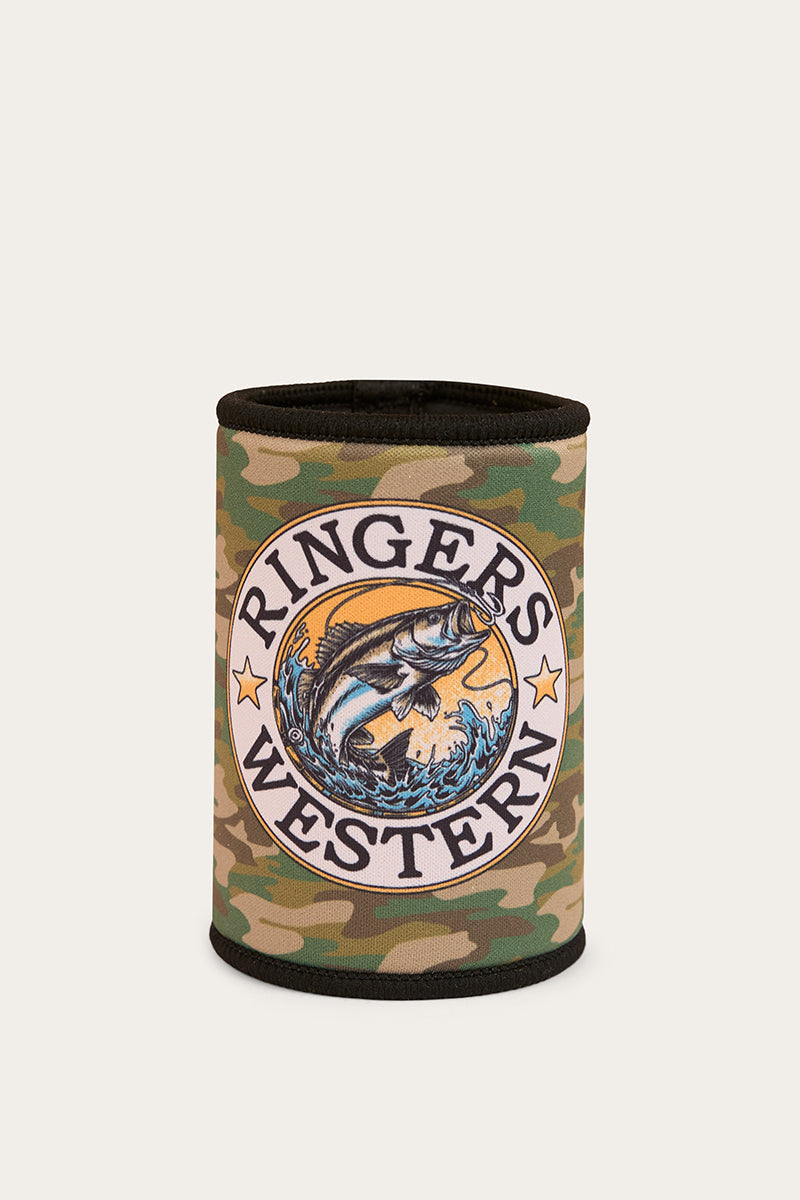 Ringers Western Buckin Barra Stubby Cooler - Camo