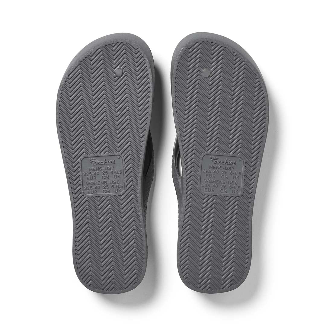 Archies Arch Support Thongs - Classic - Charcoal (view 2)