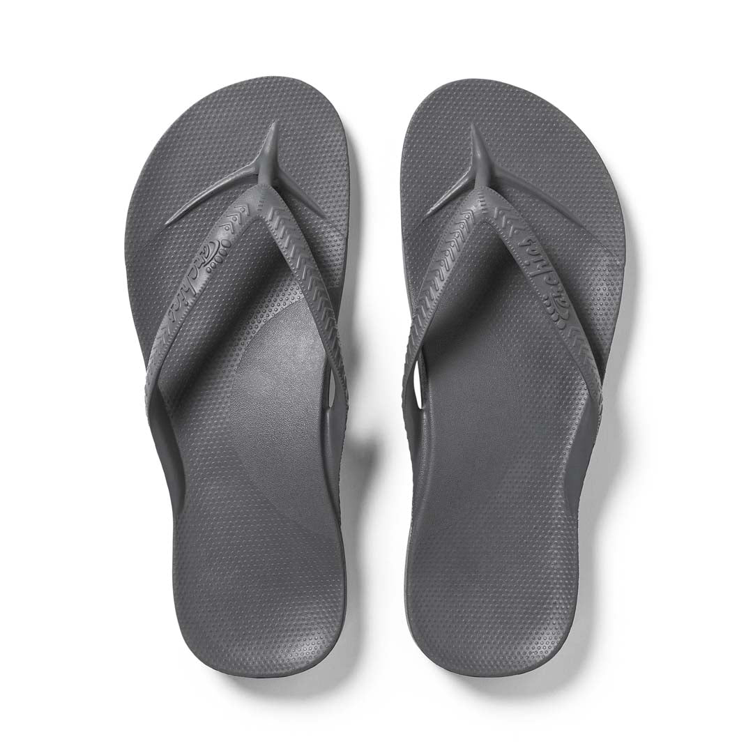 Archies Arch Support Thongs - Classic - Charcoal