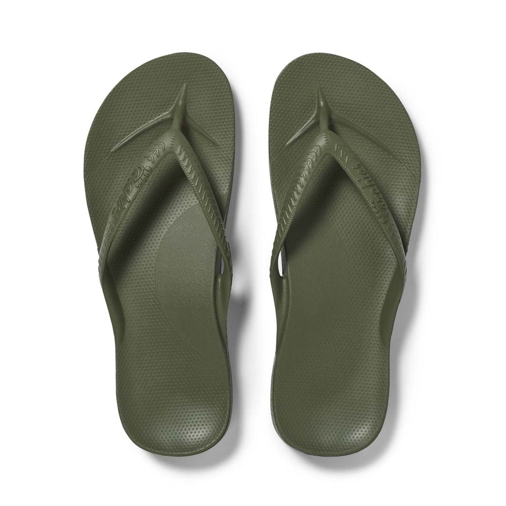 Archies Arch Support Thongs - Classic - Olive