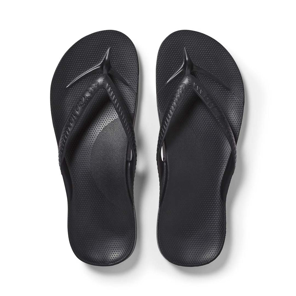Archies Arch Support Thongs - Classic - Black