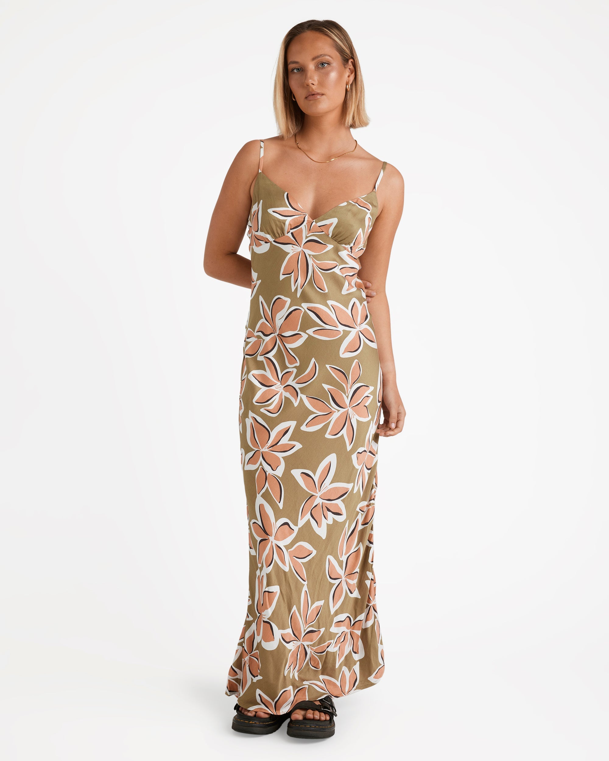 Volcom Psychonic Slippy Dress - Light Army