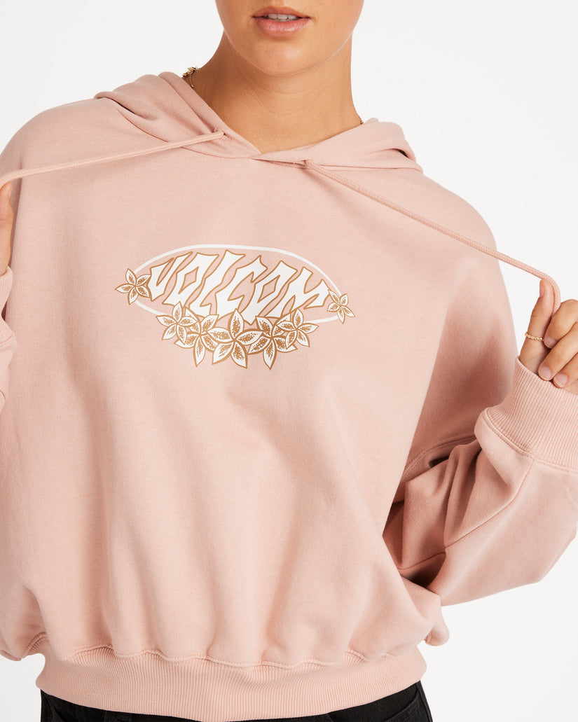 Volcom Beach Bum Crop Fleece - Misty Rose (view 2)