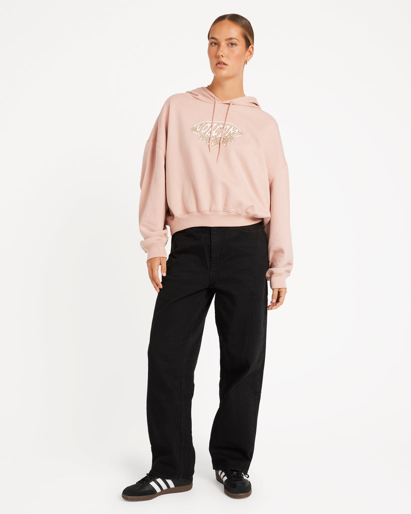 Beach Bum Crop Fleece - Misty Rose