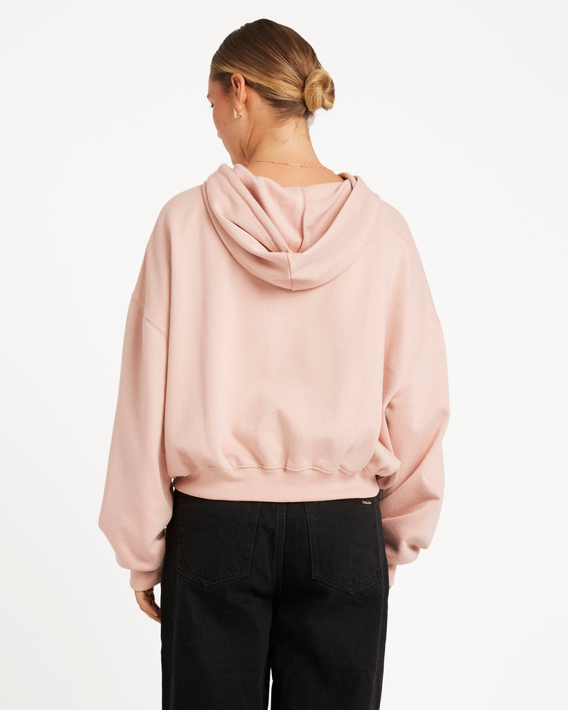Beach Bum Crop Fleece - Misty Rose