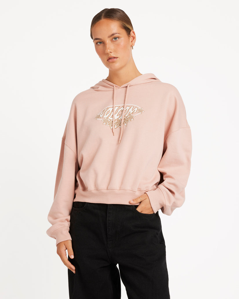 Beach Bum Crop Fleece - Misty Rose