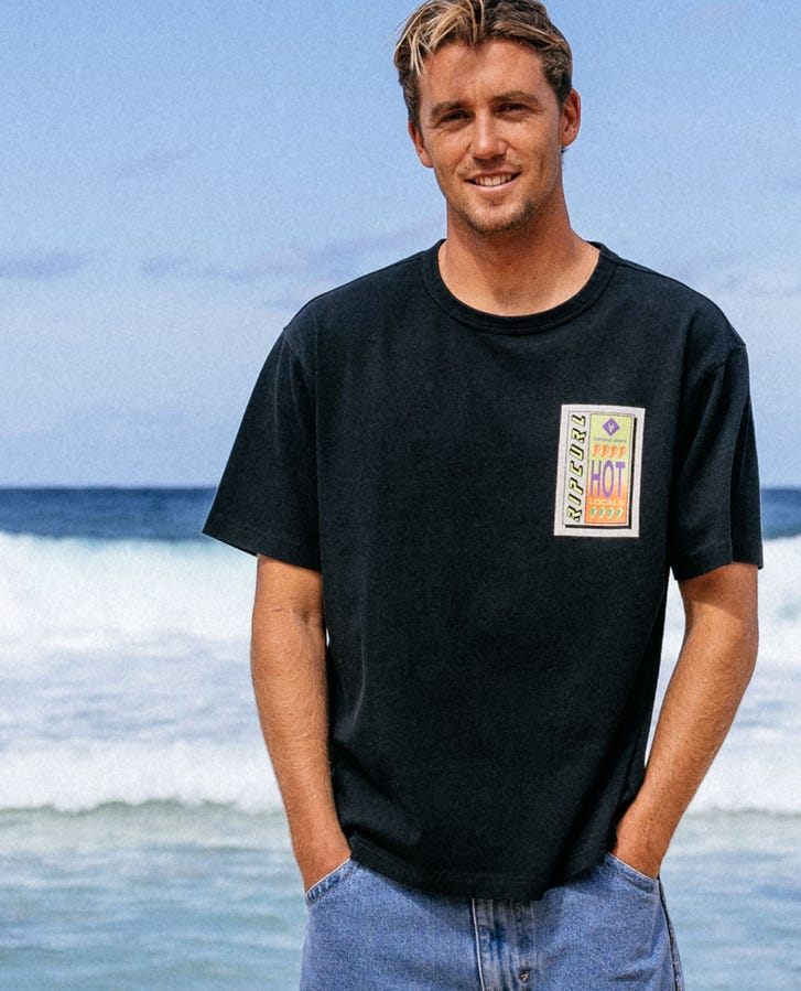 Abrand x Ripcurl Hot Locals Tee - Black (view 3)
