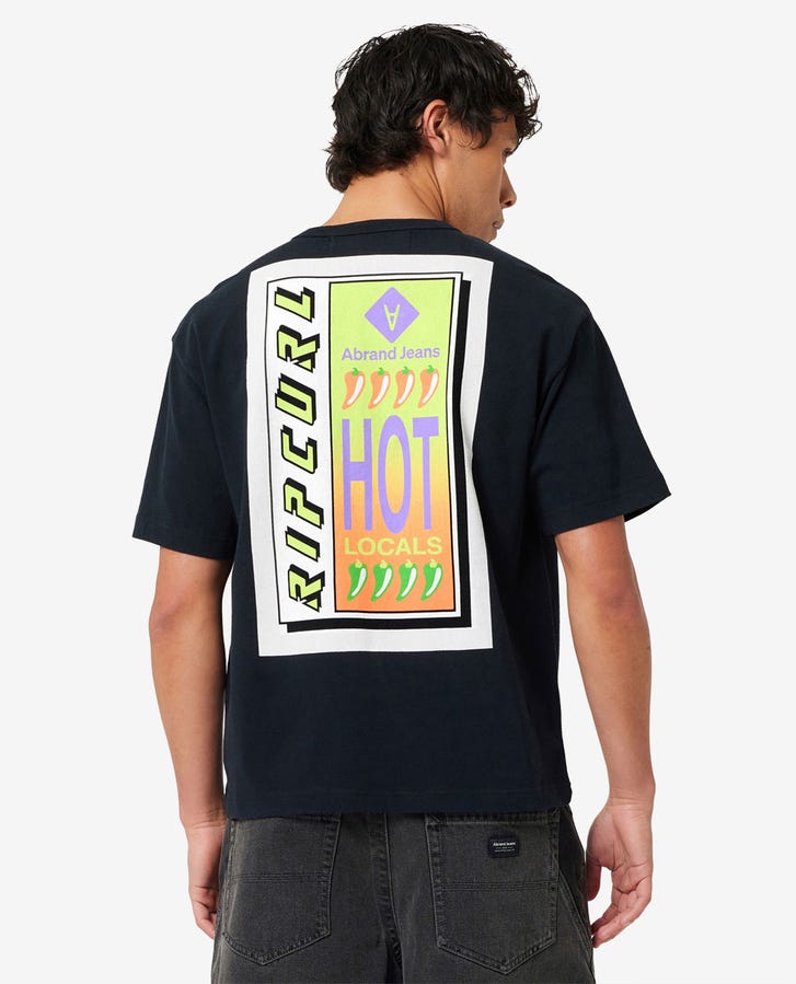 Abrand x Ripcurl Hot Locals Tee - Black (view 2)
